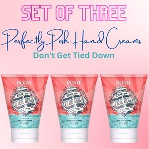 Perfectly Posh Don't Get Tide Down Hand Cream (Set of 3 Hand Creams w/Posh Bag)